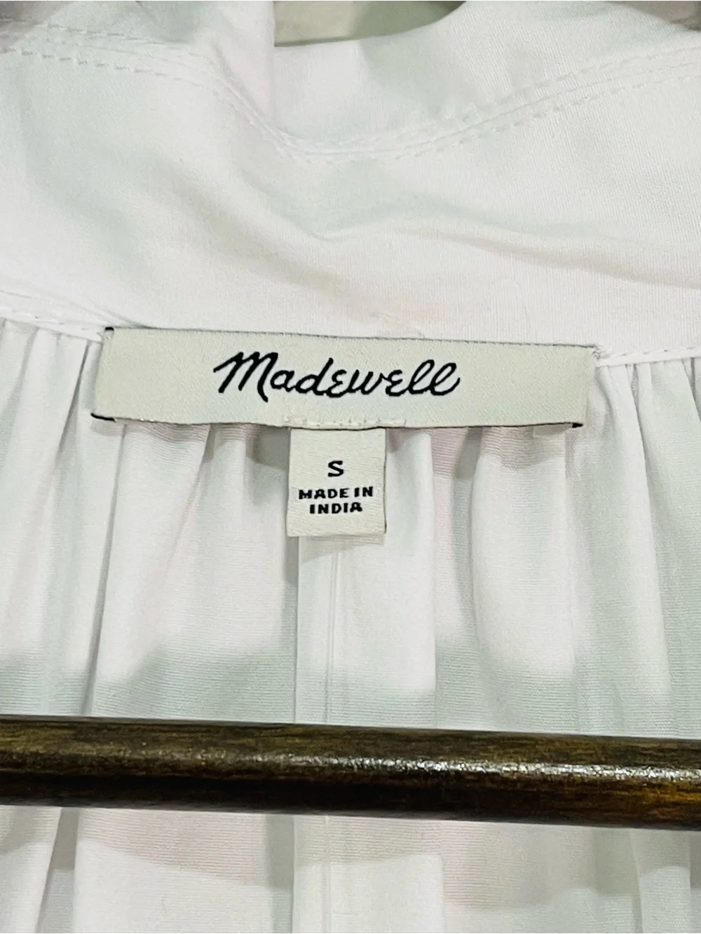 Madewell NWT Poplin Splitneck Midi Shirtdress Size Small in White - Picture 9 of 16